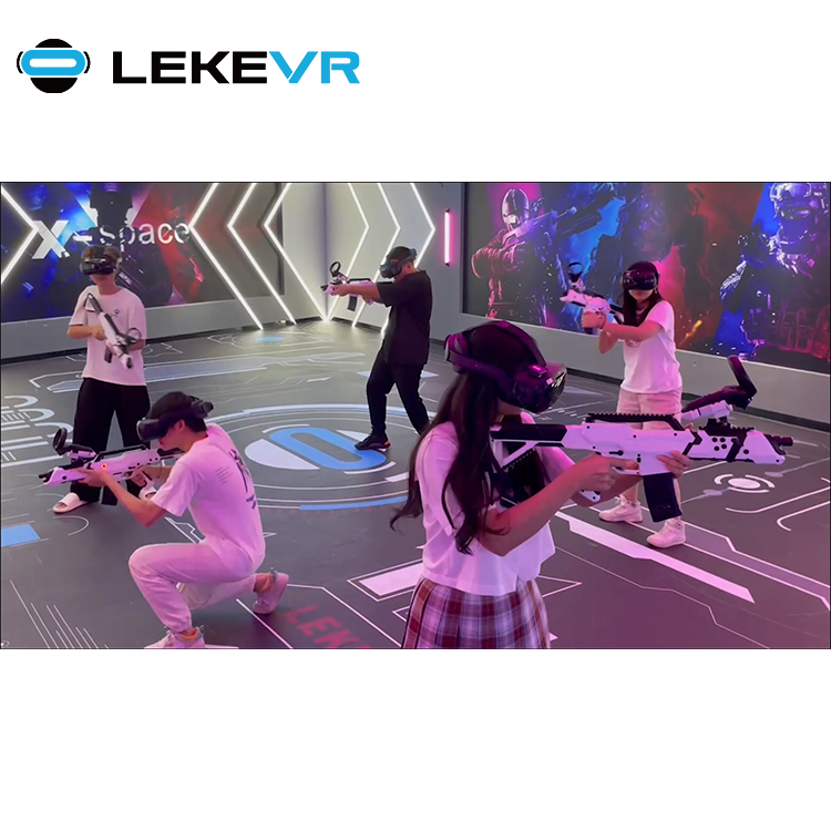 LEKE VR X-Space VR Free Roam Zombie Game Multiplayer Arena Escape Room 2-6 PVP Shooting VR 9d Simulator