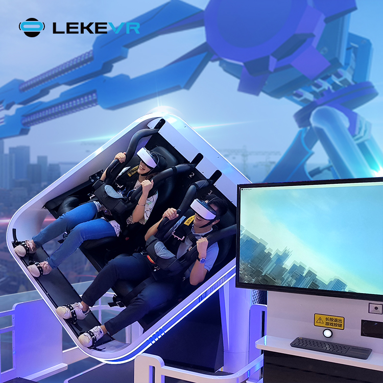 LEKE VR Themenpark 720-Grad-Ansicht Achterbahn-Simulator 360 VR Maschine
