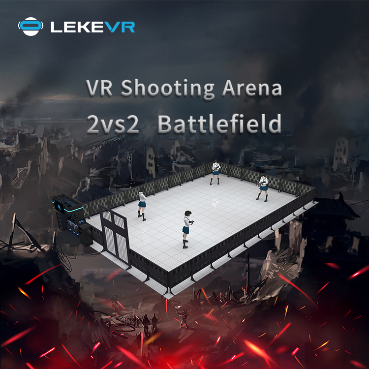 LEKE VR X-Space VR Free Roam Zombie Game Multiplayer Arena Escape Room 2-6 PVP Shooting VR 9d Simulator